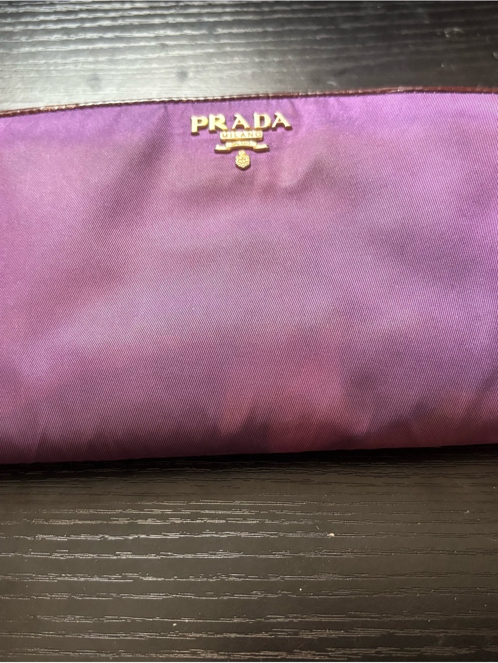 Authentic Prada Tessuto Nylon Zip-Around Long Wallet – Violet/Purple - Picture 2 of 12
